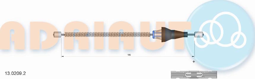 Adriauto 13.0209.2 - Тросик, cтояночный тормоз parts5.com