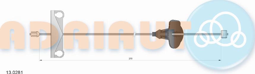 Adriauto 13.0281 - Тросик, cтояночный тормоз parts5.com