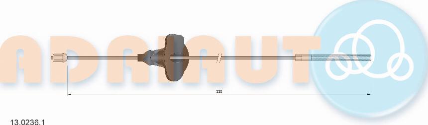 Adriauto 13.0236.1 - Тросик, cтояночный тормоз parts5.com