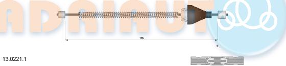 Adriauto 13.0221.1 - Тросик, cтояночный тормоз parts5.com
