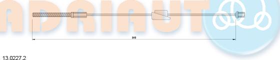 Adriauto 13.0227.2 - Тросик, cтояночный тормоз parts5.com