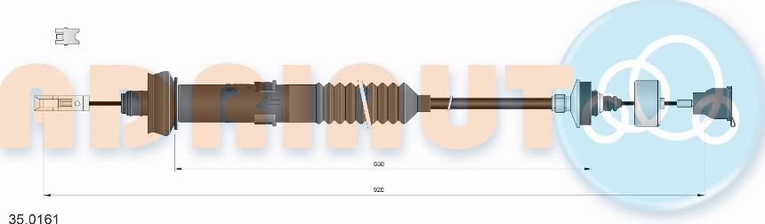 Adriauto 35.0161 - Трос, управление сцеплением parts5.com