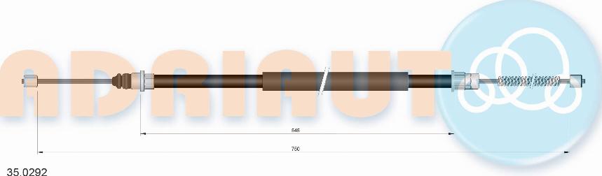 Adriauto 35.0292 - Тросик, cтояночный тормоз parts5.com