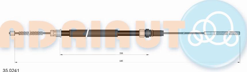 Adriauto 35.0241 - Тросик, cтояночный тормоз parts5.com