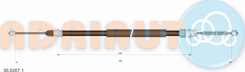 Adriauto 35.0207.1 - Тросик, cтояночный тормоз parts5.com