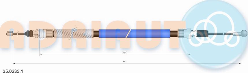 Adriauto 35.0233.1 - Тросик, cтояночный тормоз parts5.com