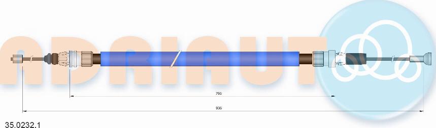 Adriauto 35.0232.1 - Тросик, cтояночный тормоз parts5.com