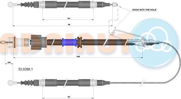 Adriauto 33.0268.1 - Тросик, cтояночный тормоз parts5.com