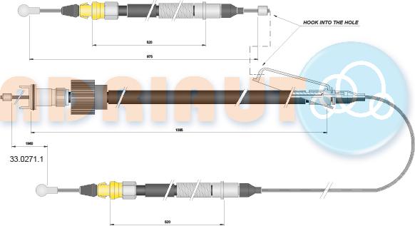 Adriauto 33.0271.1 - Тросик, cтояночный тормоз parts5.com