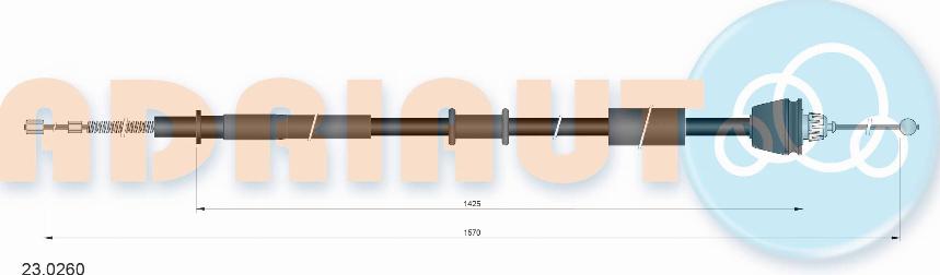 Adriauto 23.0260 - Тросик, cтояночный тормоз parts5.com