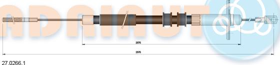 Adriauto 27.0266.1 - Тросик, cтояночный тормоз parts5.com