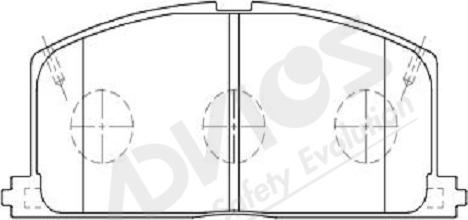 ADVICS-SEA A1N034Y - Тормозные колодки, дисковые, комплект parts5.com