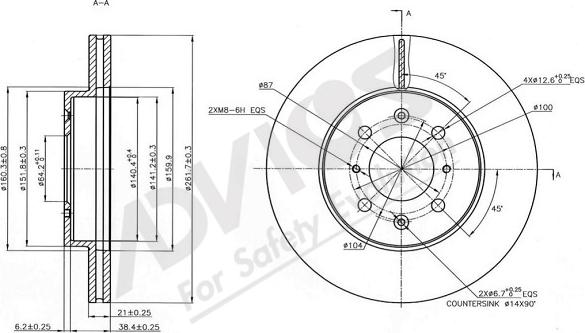 ADVICS-SEA C6F266 - Тормозной диск parts5.com