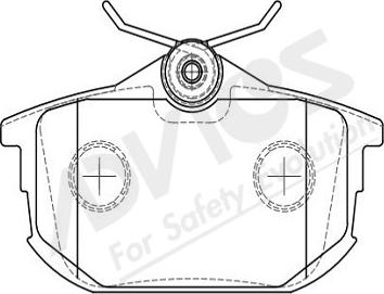 ADVICS-SEA D2N095Y - Тормозные колодки, дисковые, комплект parts5.com