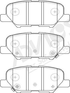 ADVICS-SEA D2N108Y - Тормозные колодки, дисковые, комплект parts5.com