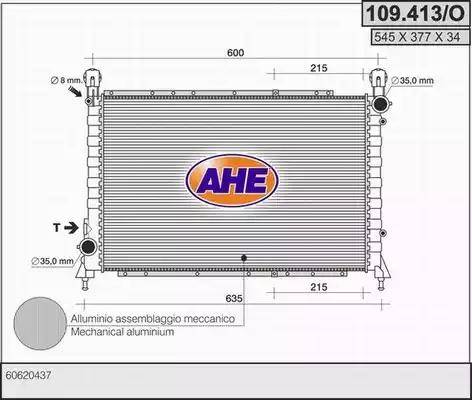 AHE 109.413/O - Радиатор, охлаждение двигателя parts5.com