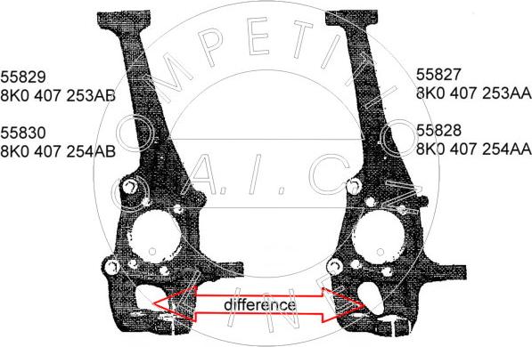 AIC 55828 - Поворотный кулак, подвеска колеса parts5.com