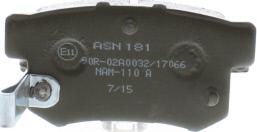 AISIN ASN-181 - Тормозные колодки, дисковые, комплект parts5.com