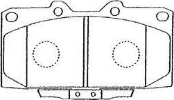 AISIN B1N006 - Тормозные колодки, дисковые, комплект parts5.com