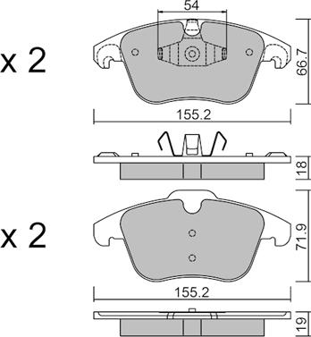 AISIN BPCI-1008 - Тормозные колодки, дисковые, комплект parts5.com