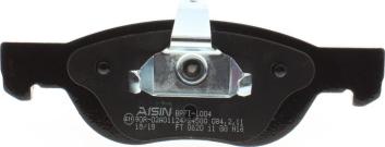 AISIN BPFI-1004 - Тормозные колодки, дисковые, комплект parts5.com