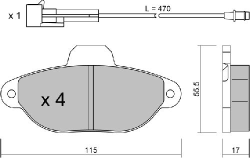 AISIN BPFI-1001 - Тормозные колодки, дисковые, комплект parts5.com