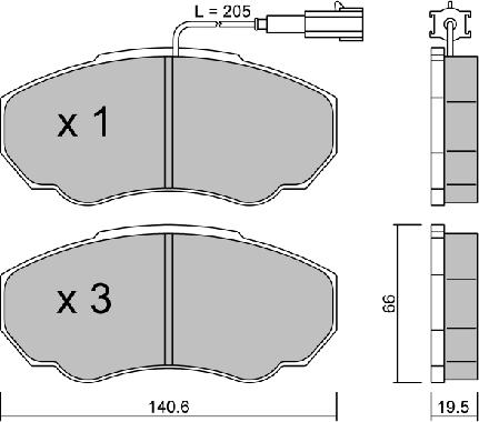 AISIN BPFI-1010 - Тормозные колодки, дисковые, комплект parts5.com