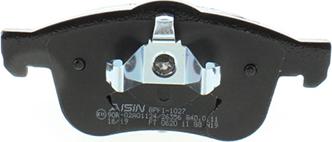 AISIN BPFI-1027 - Тормозные колодки, дисковые, комплект parts5.com