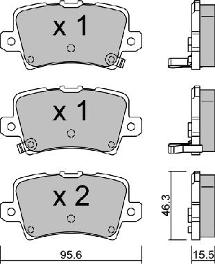 AISIN BPHO-2002 - Тормозные колодки, дисковые, комплект parts5.com