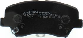 AISIN BPHY-1006 - Тормозные колодки, дисковые, комплект parts5.com