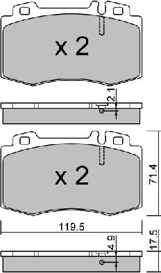 AISIN BPMB-1006 - Тормозные колодки, дисковые, комплект parts5.com