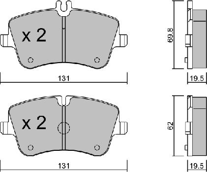 AISIN BPMB-1007 - Тормозные колодки, дисковые, комплект parts5.com