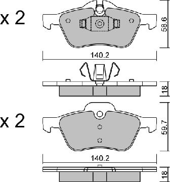 AISIN BPMB-1010 - Тормозные колодки, дисковые, комплект parts5.com