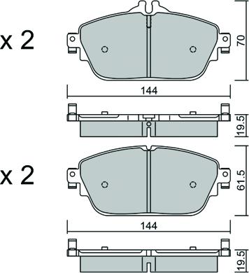 AISIN BPMB-1021 - Тормозные колодки, дисковые, комплект parts5.com