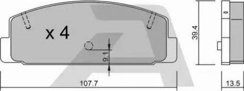 AISIN BPMZ-2001 - Тормозные колодки, дисковые, комплект parts5.com