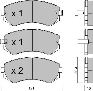 AISIN BPNI-1908 - Тормозные колодки, дисковые, комплект parts5.com