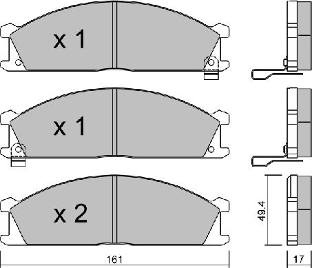 AISIN BPNI-1912 - Тормозные колодки, дисковые, комплект parts5.com