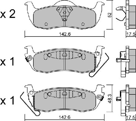 AISIN BPNI-2007 - Тормозные колодки, дисковые, комплект parts5.com