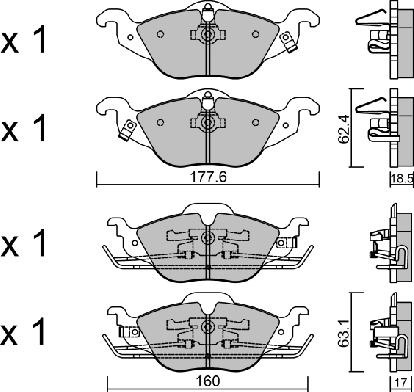 AISIN BPOP-1006 - Тормозные колодки, дисковые, комплект parts5.com