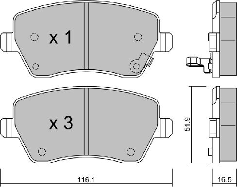 Datsun D1060-1HA1A - Тормозные колодки, дисковые, комплект parts5.com