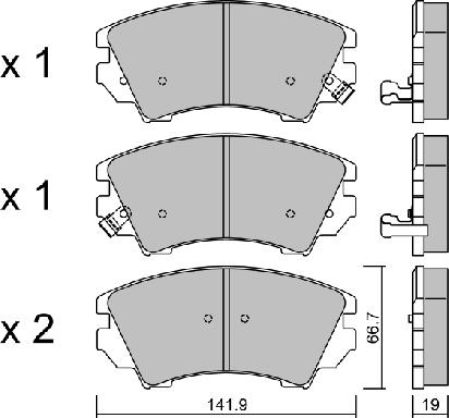 AISIN BPOP-1011 - Тормозные колодки, дисковые, комплект parts5.com