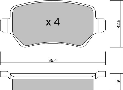 AISIN BPOP-2003 - Тормозные колодки, дисковые, комплект parts5.com