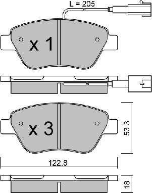 AISIN BPPE-1007 - Тормозные колодки, дисковые, комплект parts5.com