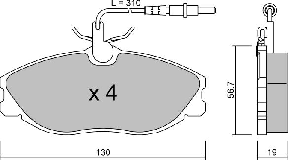 AISIN BPPE-1018 - Тормозные колодки, дисковые, комплект parts5.com