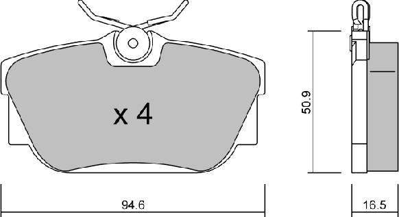 AISIN BPPE-1017 - Тормозные колодки, дисковые, комплект parts5.com