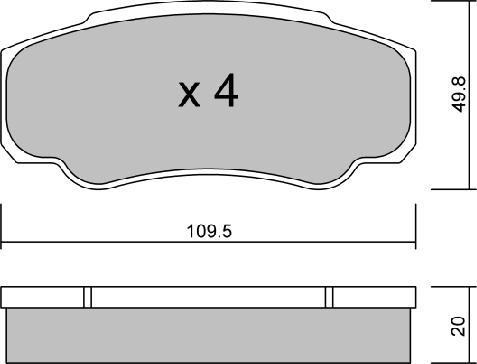 AISIN BPPE-2004 - Тормозные колодки, дисковые, комплект parts5.com