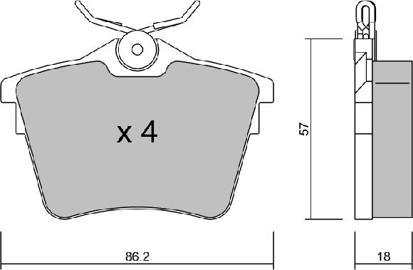 AISIN BPPE-2006 - Тормозные колодки, дисковые, комплект parts5.com