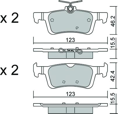 AISIN BPPE-2012 - Тормозные колодки, дисковые, комплект parts5.com