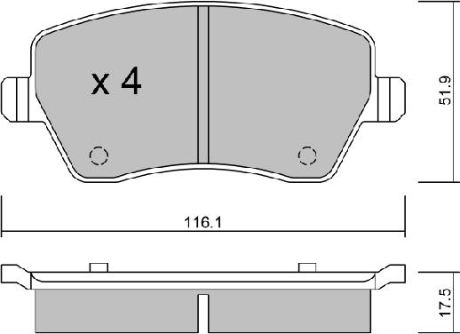 AISIN BPRE-1901 - Тормозные колодки, дисковые, комплект parts5.com