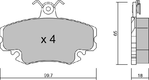 AISIN BPRE-1015 - Тормозные колодки, дисковые, комплект parts5.com